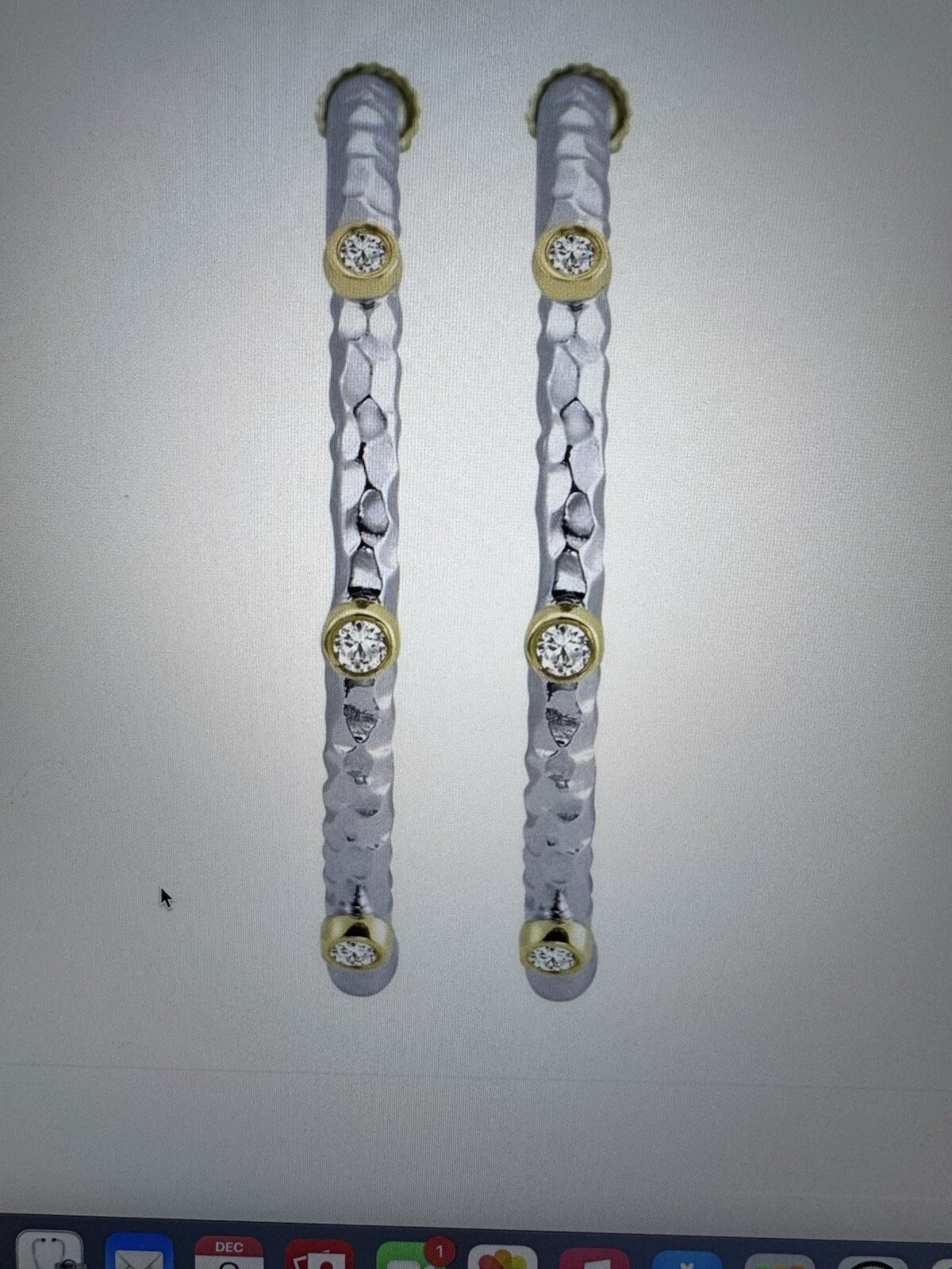 Gabriel & Co – Sterling Silver and 18k Gold Ring and Earring Set
