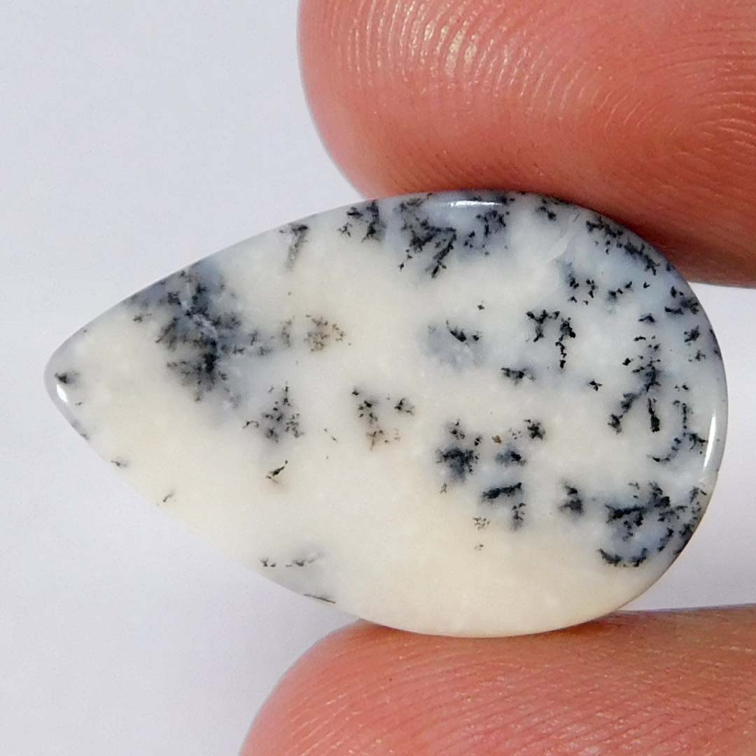 10.40Cts. Natural Gorgeous Dendritic Opal Pear Cabochon Reiki Healing Gemstone