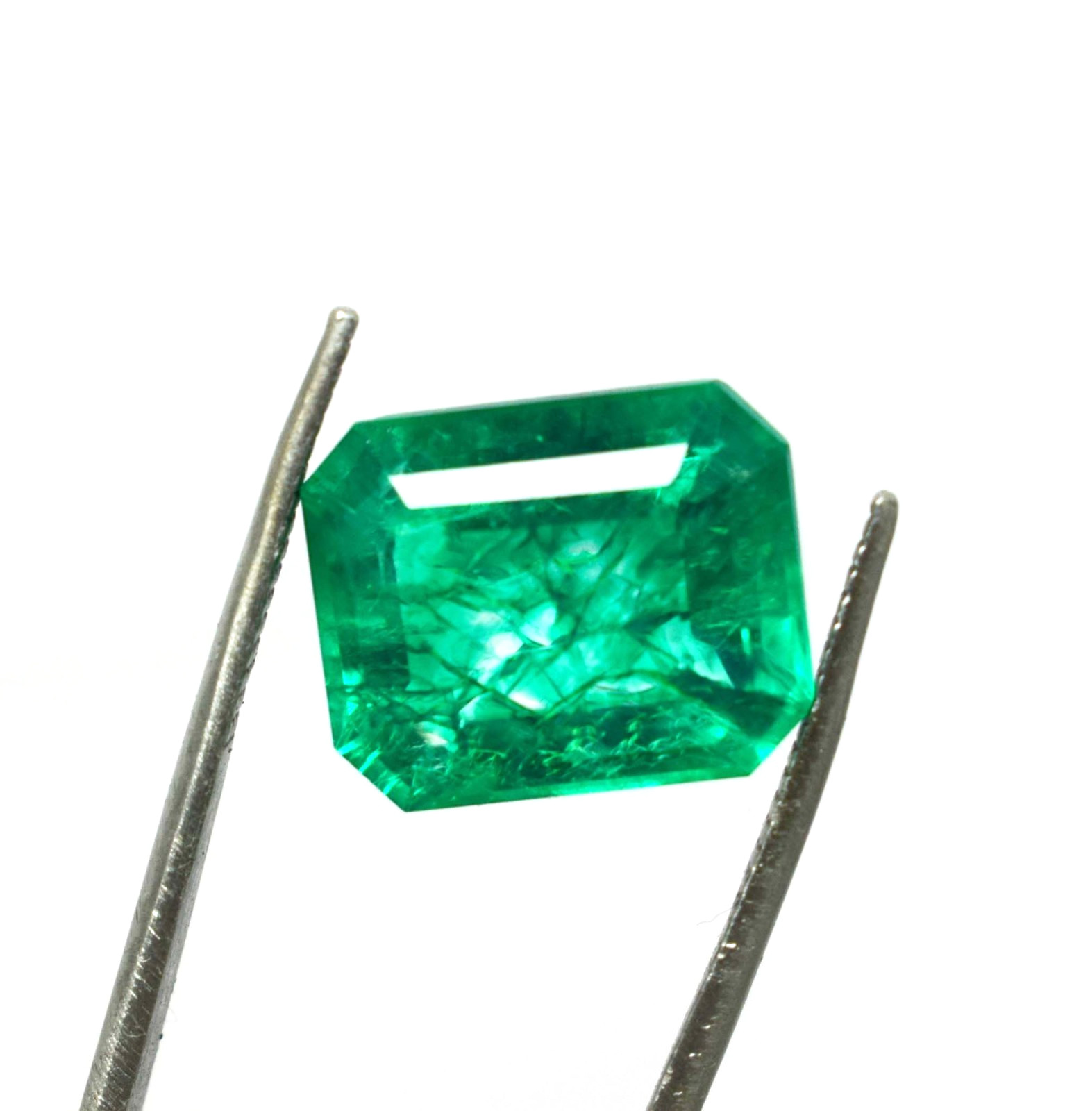 Colombian Rarest 11.40 CT Natural Dark Green Emerald (Panna) Loose Gemstone