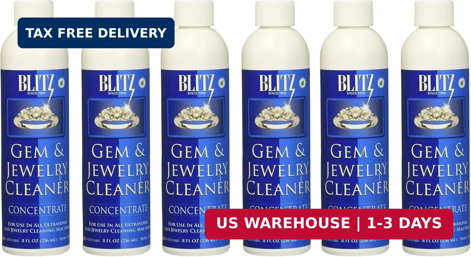 Blitz Gem & Jewelry Cleaner Concentrate, 8 Ounce
