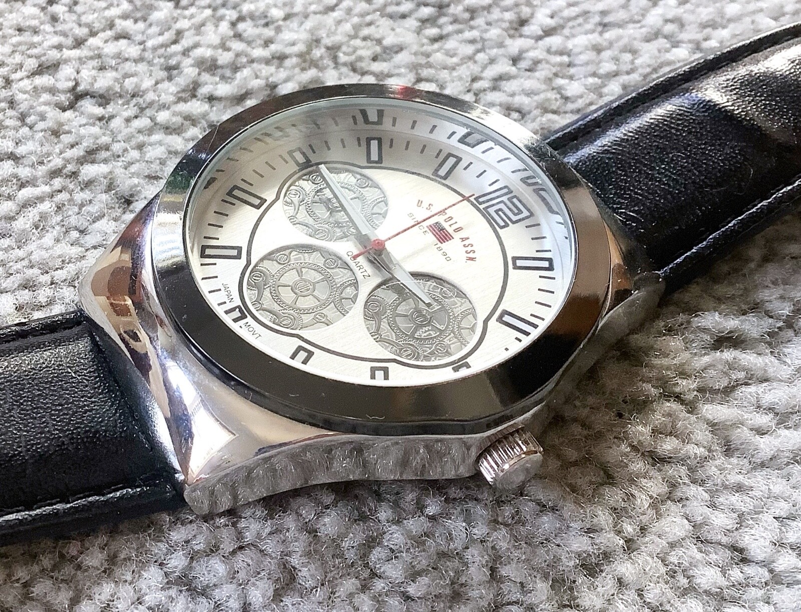 Large U.S. Polo Assn. Men’s Quartz Strap Watch – 43mm – US 5145 -Excellent Cond.