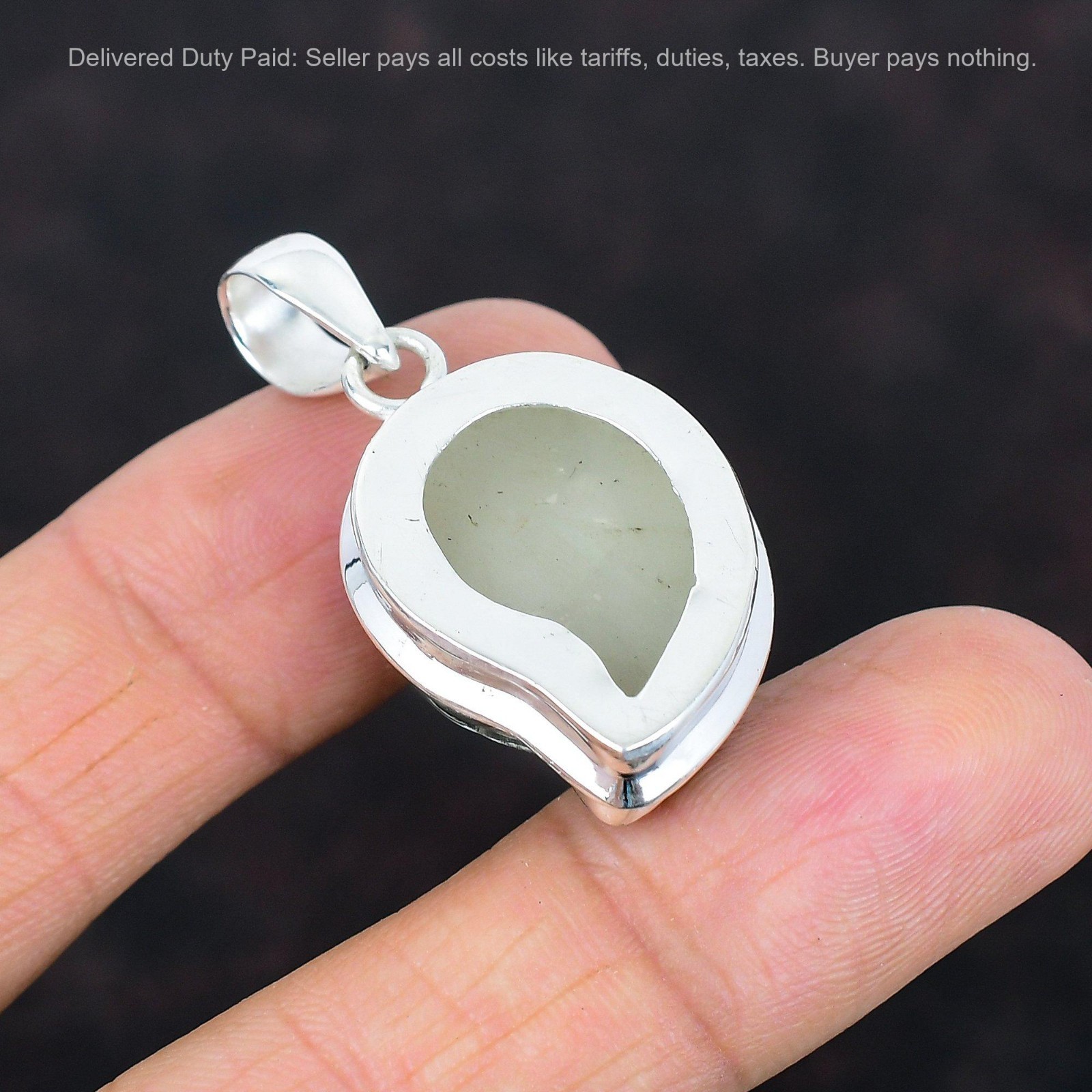 Multi Shade Ammonite Fossil Gemstone Pendant 925 Sterling Silver Handmade Jewelr