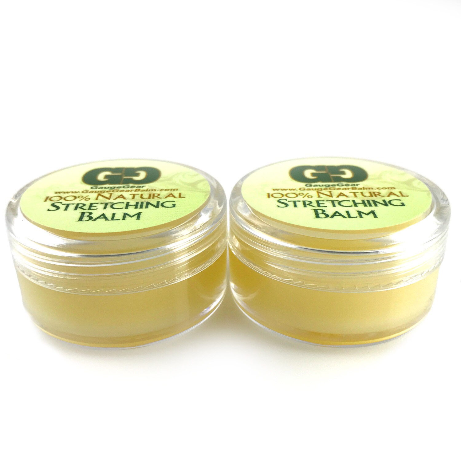 Gauge Gear w/ Jojoba Oil Ear Expander Conditioning Ear Stretching Balm TWIN PACK