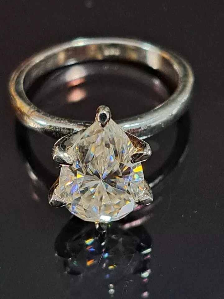 Certified Natural 2.00 ct White Diamond 14K White Gold Engagement Ring for Love
