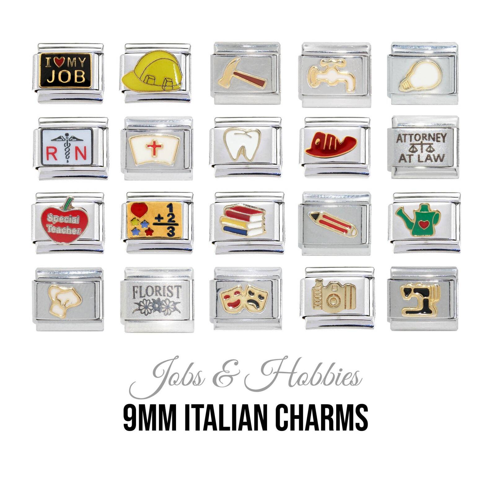 Jobs and Hobbies 9mm Italian charms fits classic italian charm bracelet