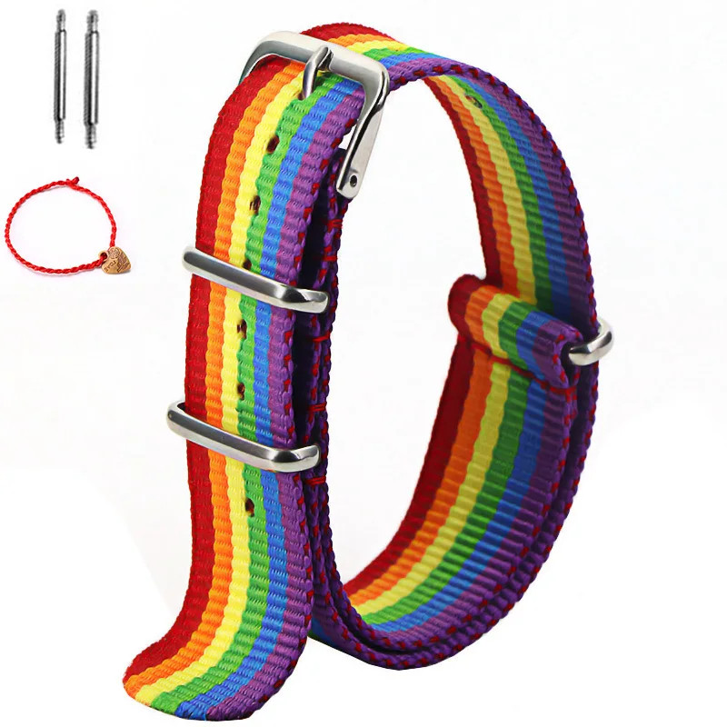 1Pcs Nylon Strap 16Mm 18Mm 20Mm 22Mm Nylon Watch Band Replacement Watch Strap fo