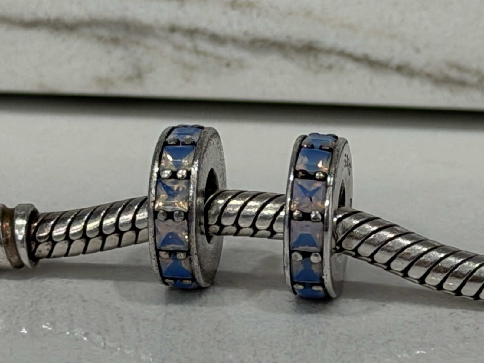 Pandora Spacer Sterling Silver Crystal White Eternity Moments Collection 791724