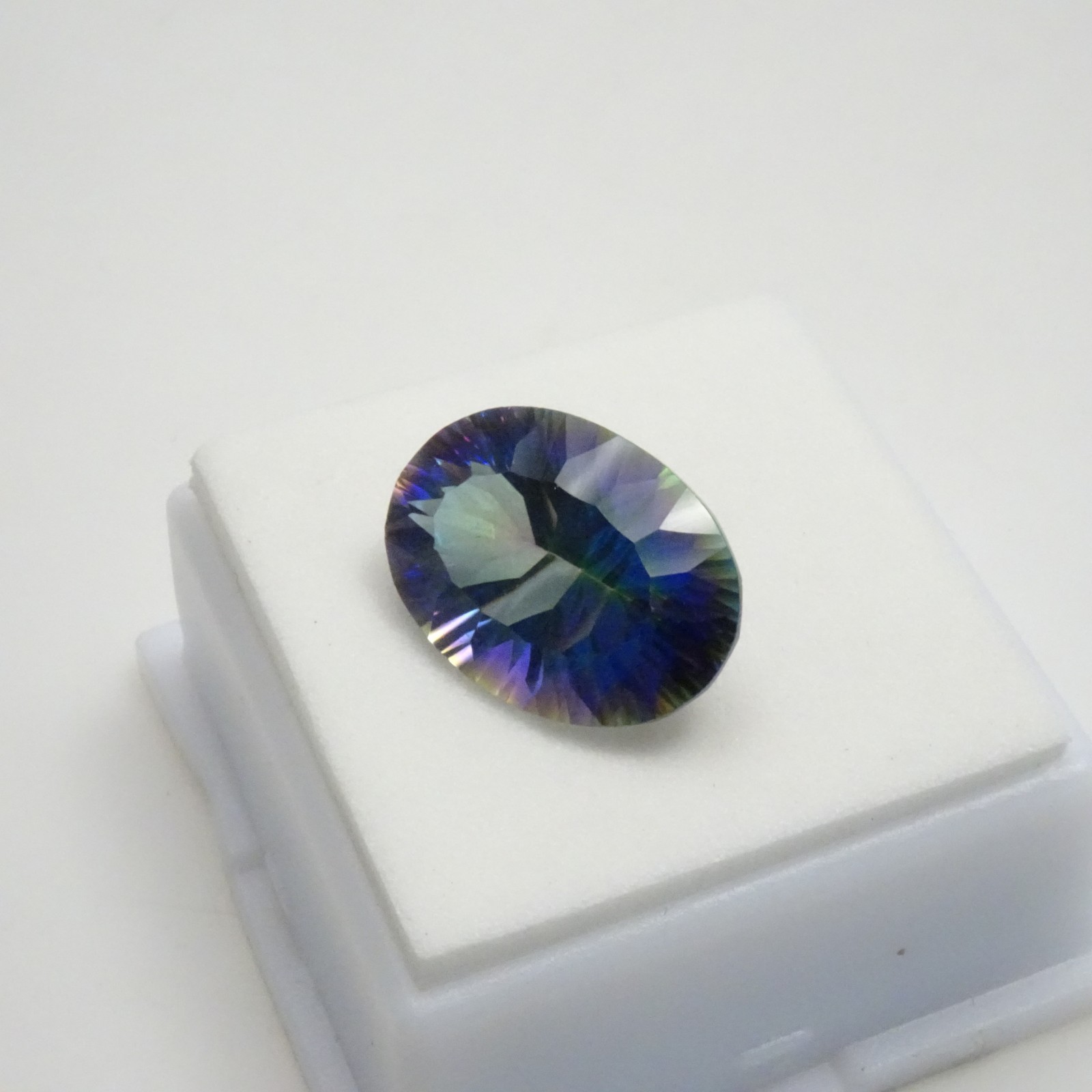 Stunning Mystic Quartz Oval 10.30ct – 18x13mm – Concave Cut – Brazilian Quartz