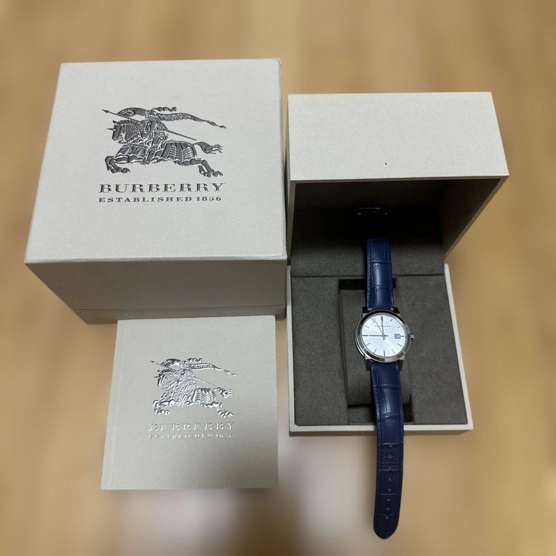 Burberry BU9129 Watch 34mm Leather Strap Box Included Manual