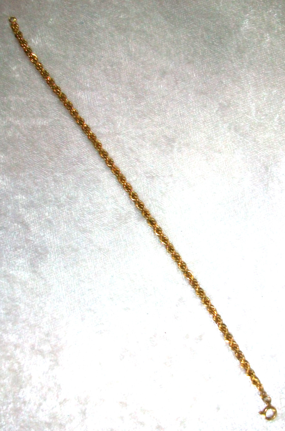 Vintage 1/20 12 Karat Yellow Gold Filled Twisted Rope Chain Bracelet