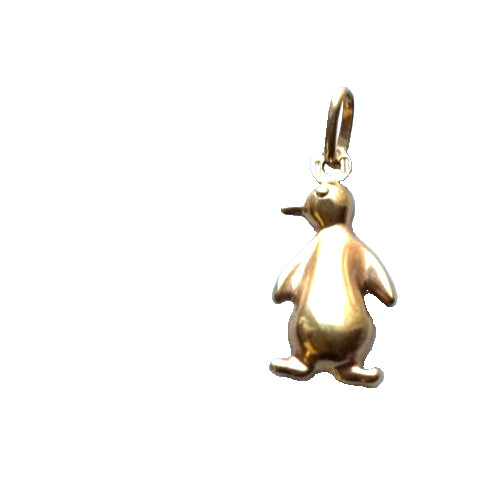 9 ct gold tall penguin pendant new 1. 2 gm