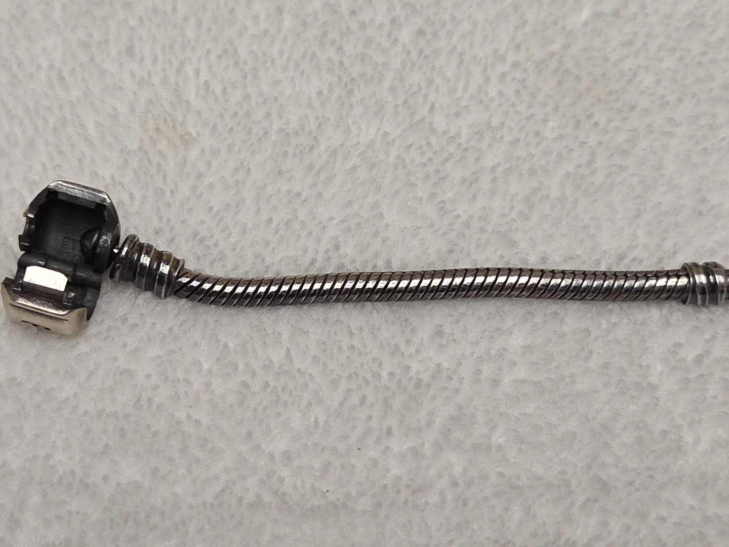 Pandora Silver Snake Chain Classic All Occasion Jewelry Bangle Bracelet (B)