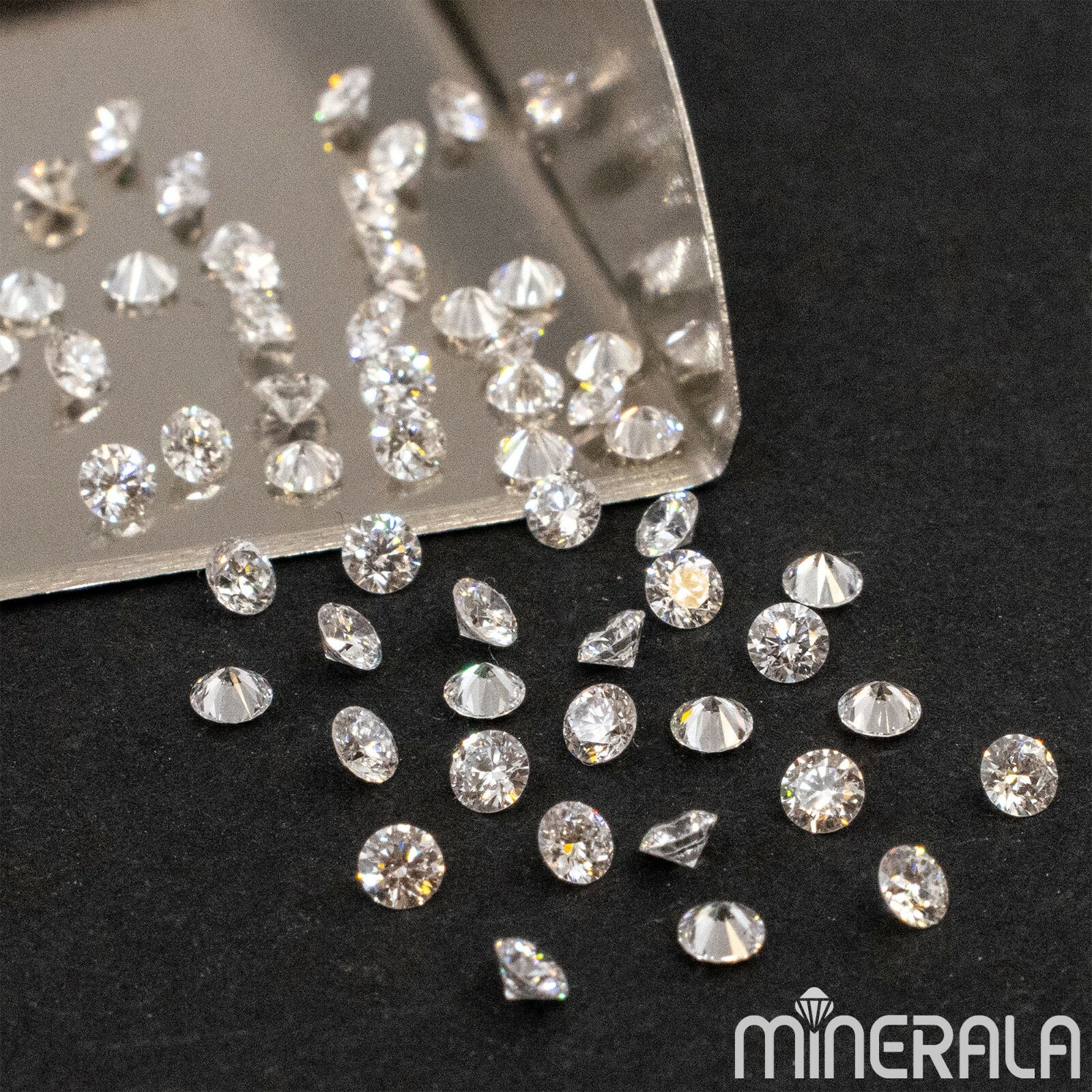 CVD LAB GROWN DIAMONDS FACETED ROUND 0.85mm-2.45mm D-F VS LOOSE GEMSTONE WP02712