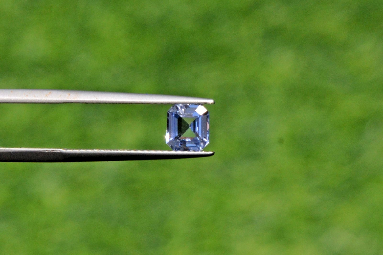 Natural Blue Sapphire 1.11 Carat. Normal Heated Emerald Step Cut