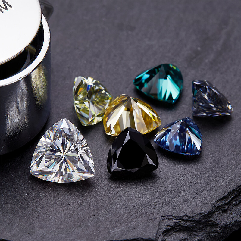White D Color Trillion Cut VVS1 Moissanite Stone Loose Diamond With Certificate