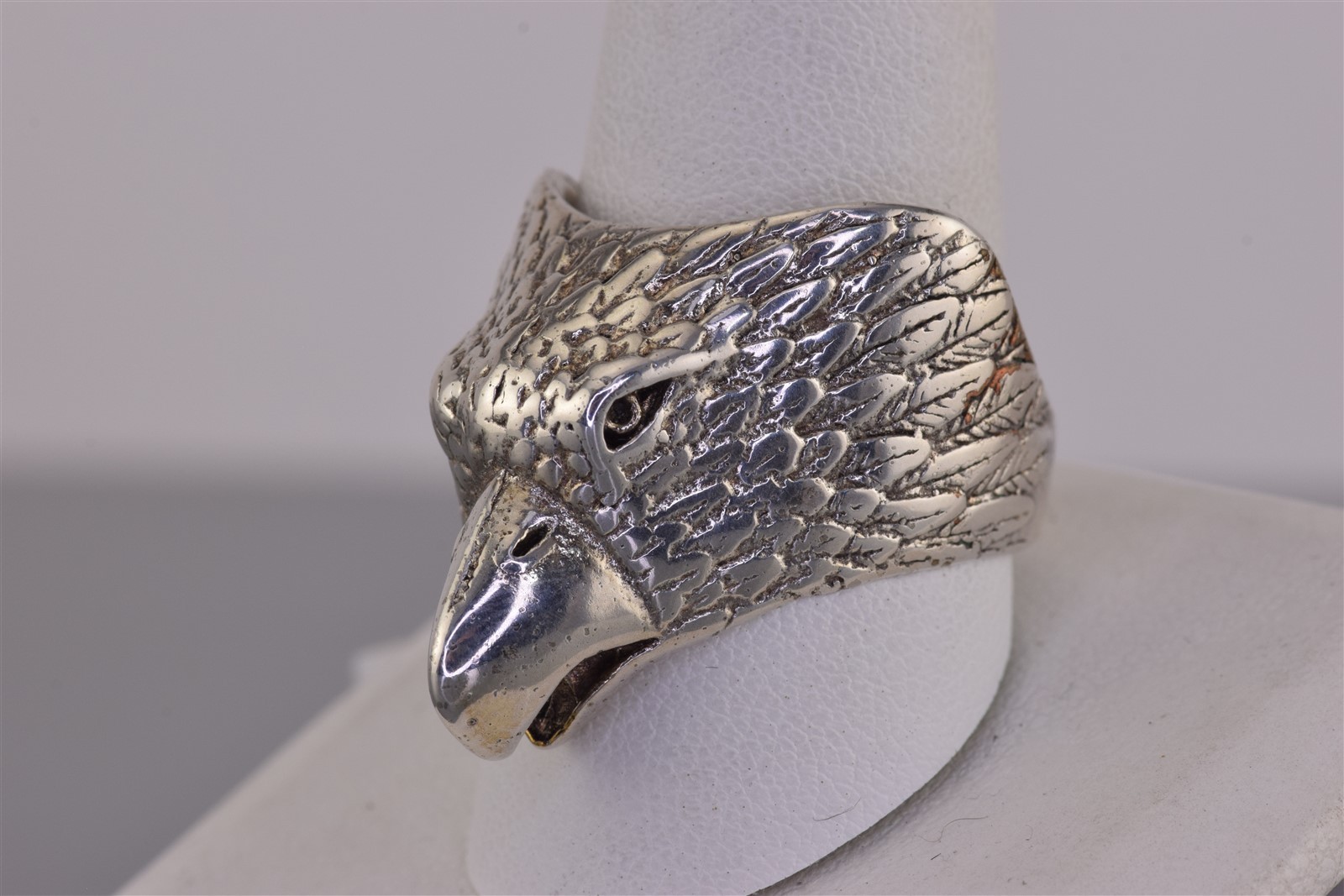 Vintage G&S Gordon Smith Silver 26mm Dimensional Eagle Band Ring 12g Sz: 11
