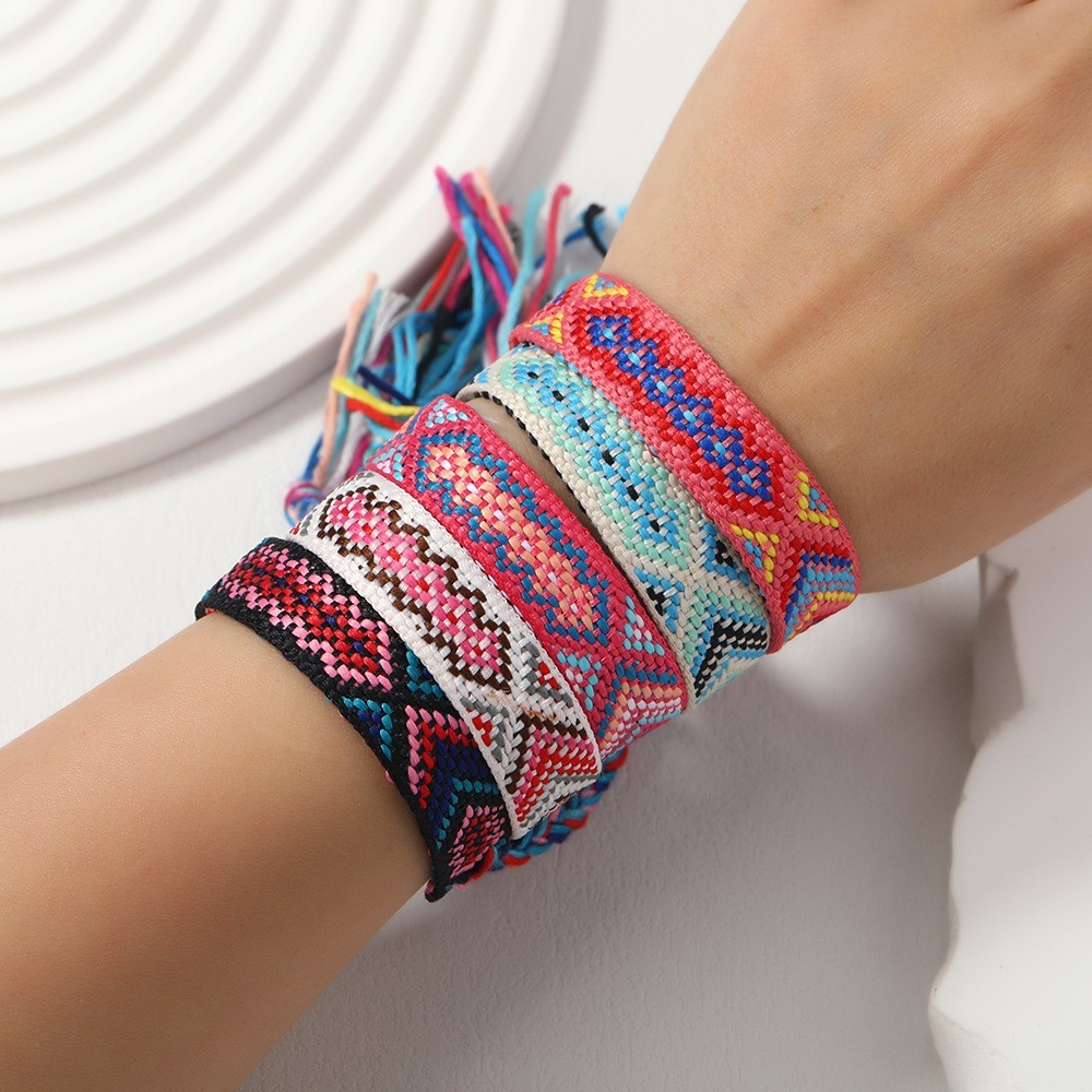 12PCS Adjustable Friendship Bracelets Boho Woven String Bracelet Gift Set