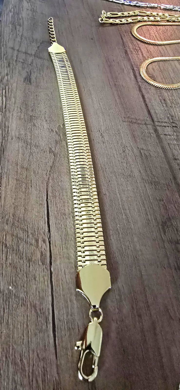 14mm Herringbone Anklet Adjustable 8in To 11in