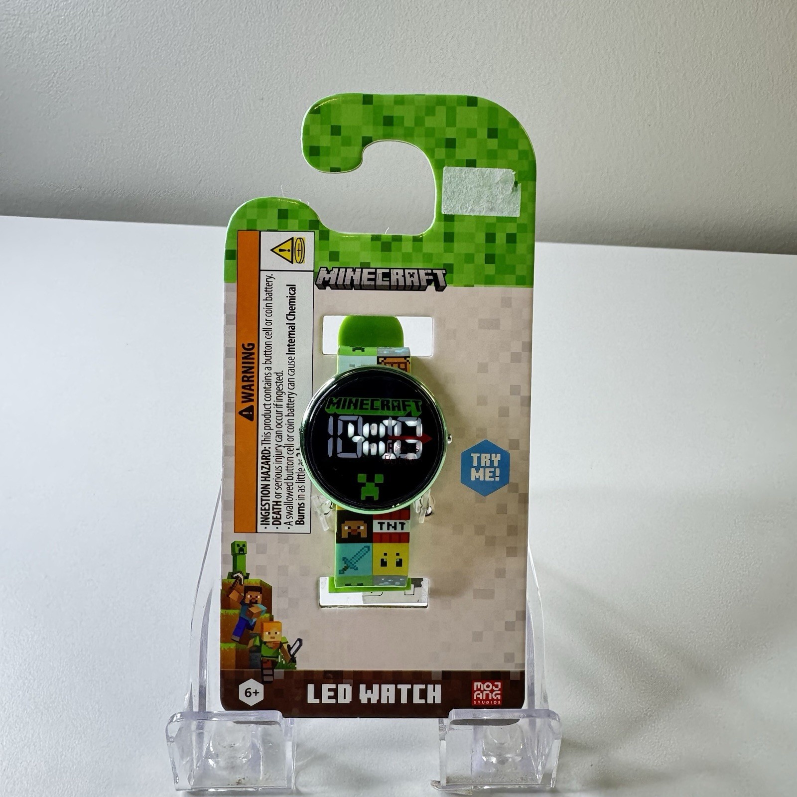 Minecraft LED Watch Round Face Mojang Studios by Accutime Watch NEW! 2025