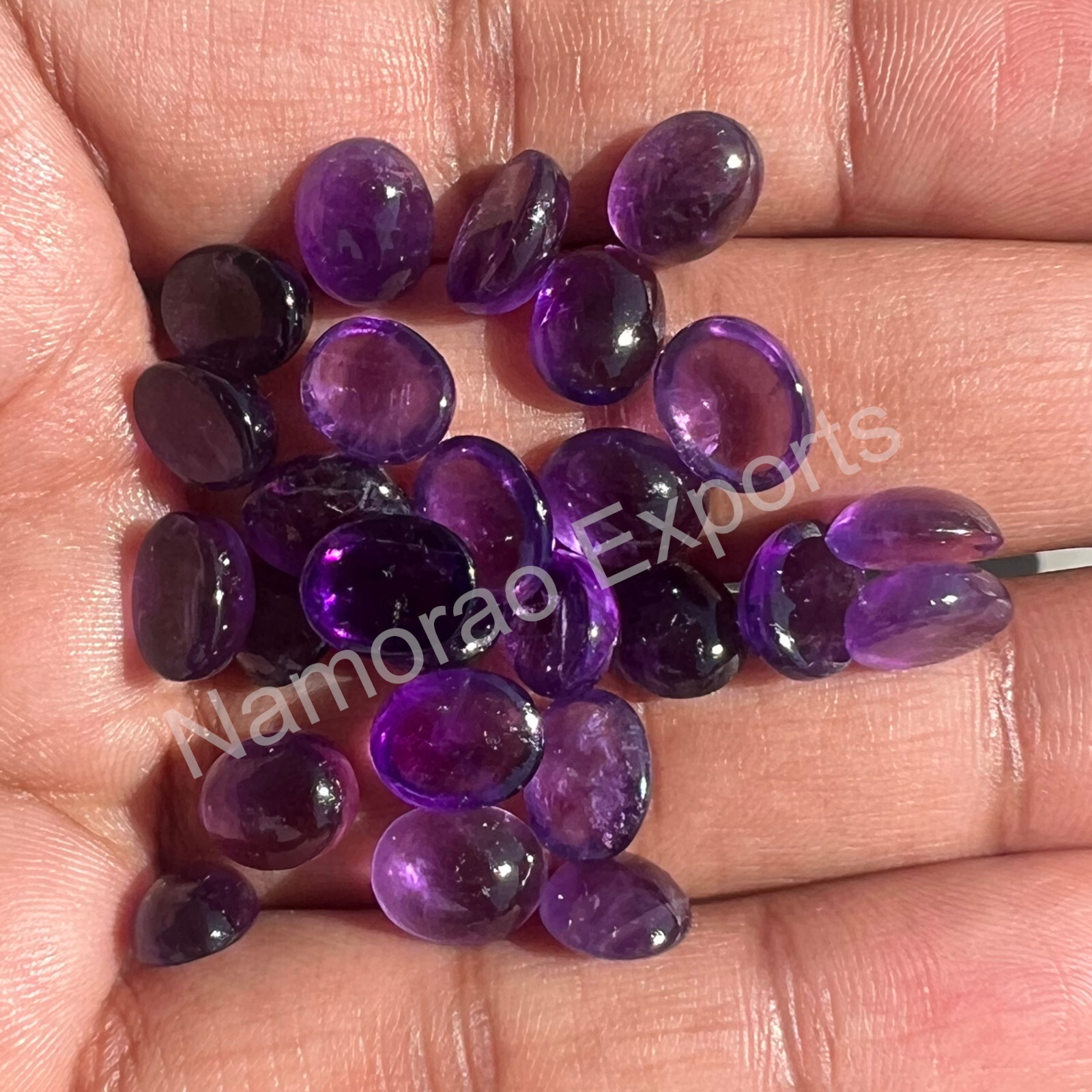 Natural Amethyst Oval 3×5 mm to 15×20 mm Cabochon Loose Gemstone Lot