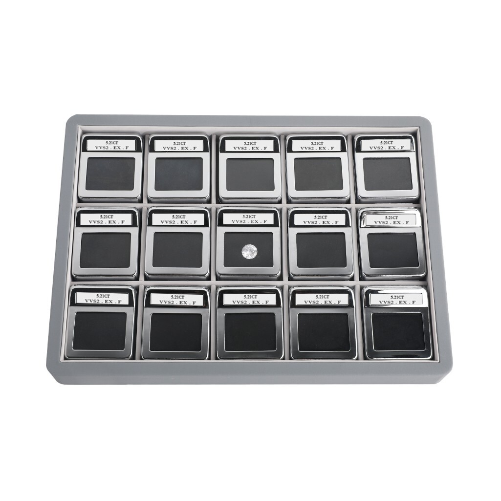 GemTrue Diamond Display Box Set with logo inter-changeable stone details card