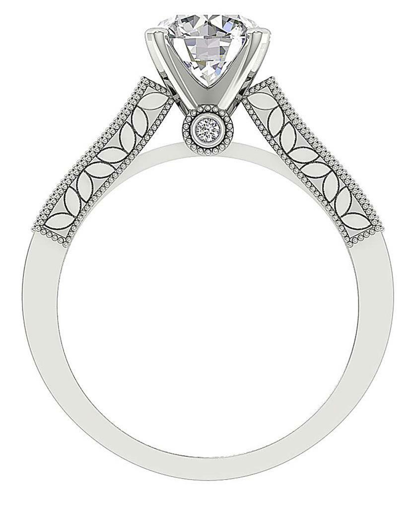 Solitaire Anniversary Ring I1 G 1.40 Ct Round Diamond 14K Yellow Gold 6.40 mm