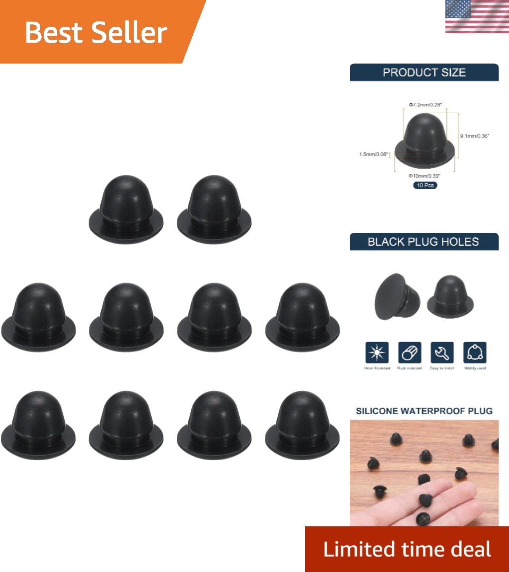 10pcs Silicone Hole Plugs 1/4 Inch Waterproof Dustproof Seal Locking Fit 6mm