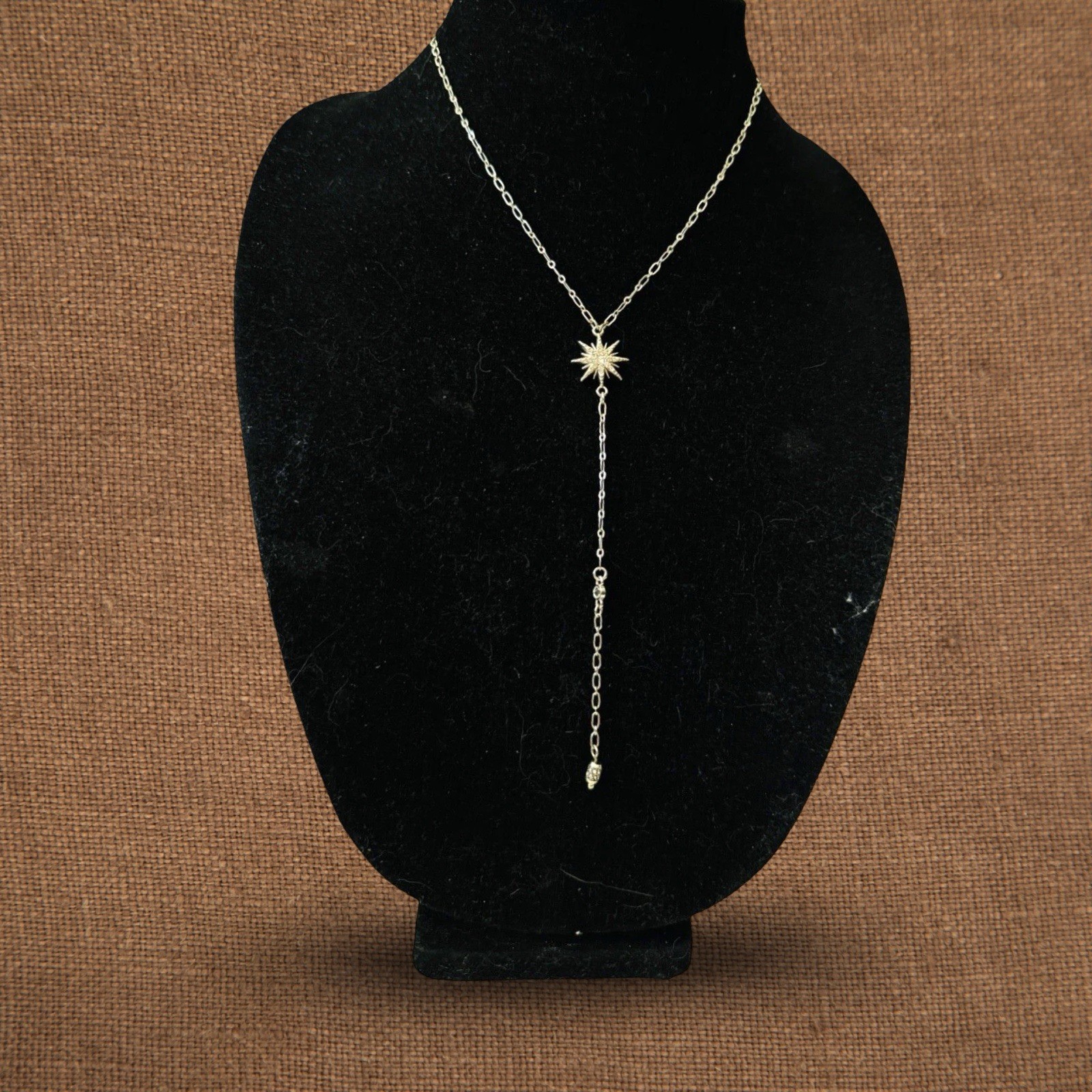 Brighton Crystal Radiant Star Convertible Lariat Style Necklace NWOT