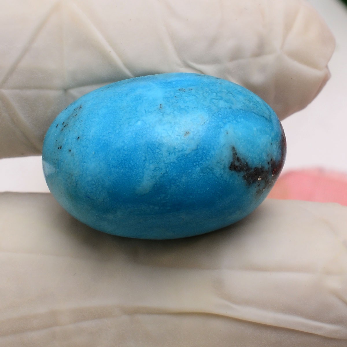 35.36 Cts Natural Persian Turquoise 23mmx16mm Oval Cabochon Untreated Gemstone