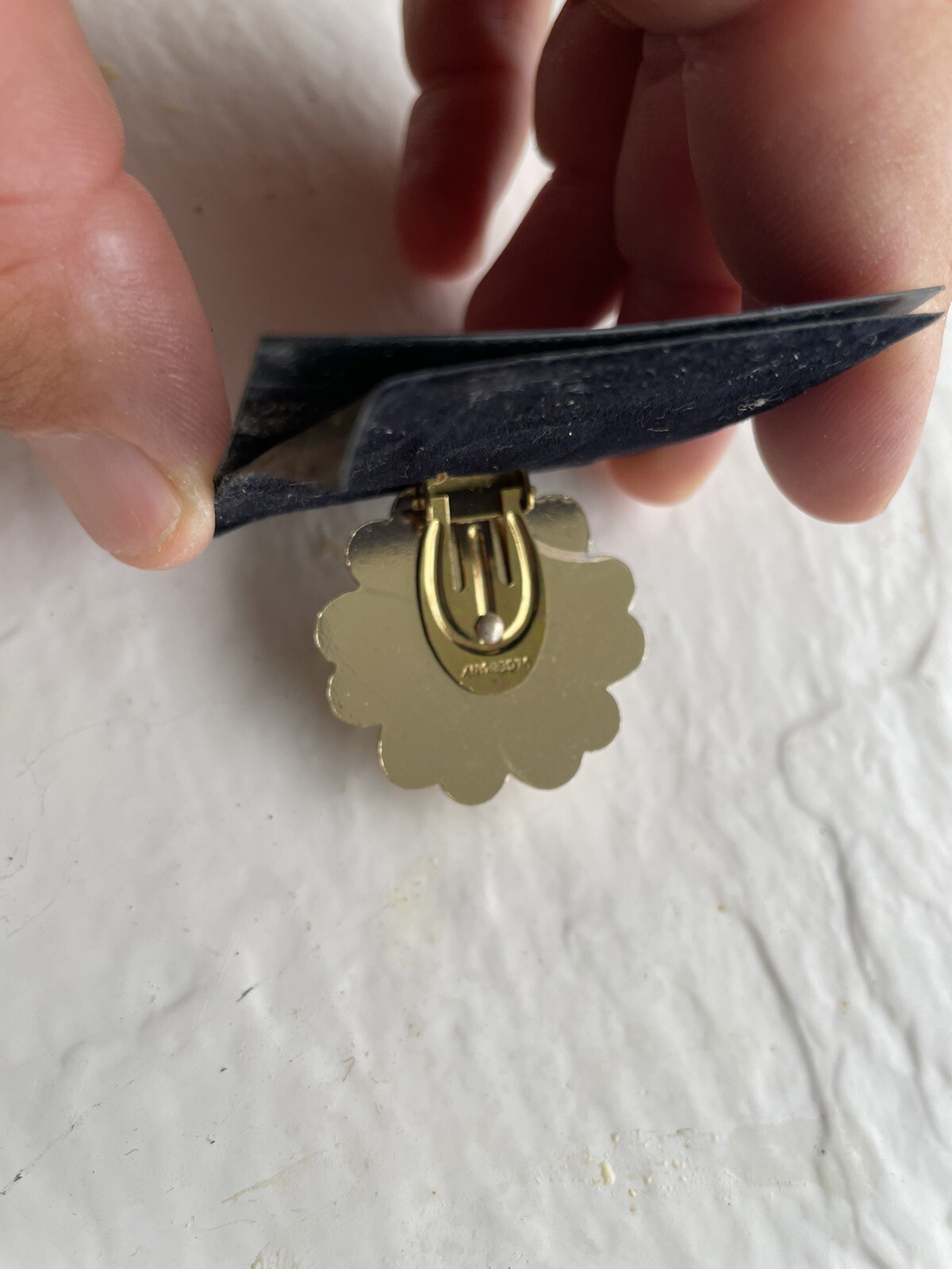 Vintage Floral Tana Scarf Clip – Signed Germany