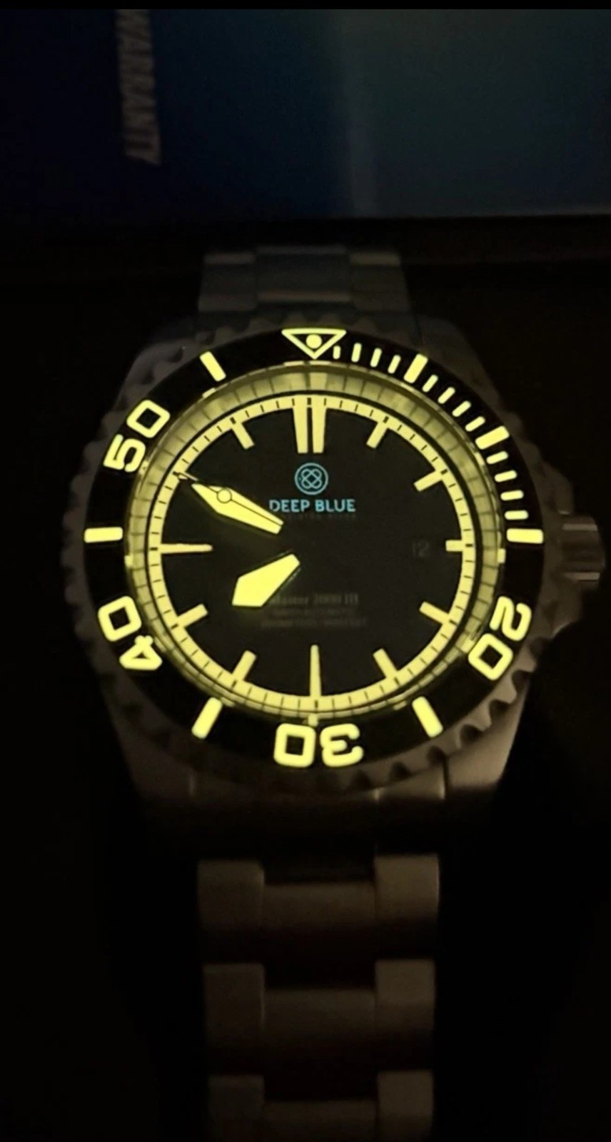 Deep Blue Master 2000 III Orange Lume Swiss Automatic Professional Divers Watch