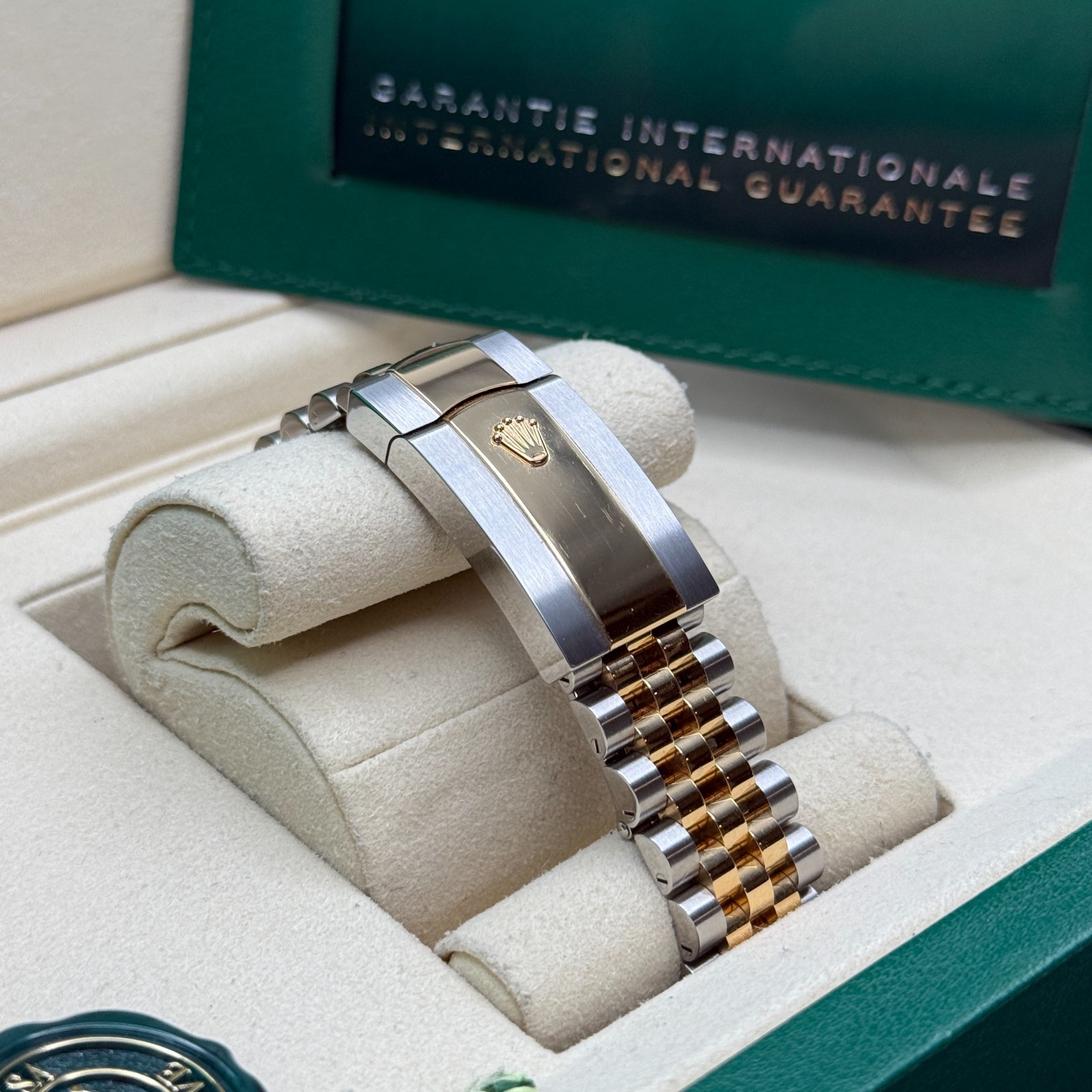 Rolex Datejust 36 Champagne Palm Diamond Two Tone Yellow Gold Fluted Jubilee