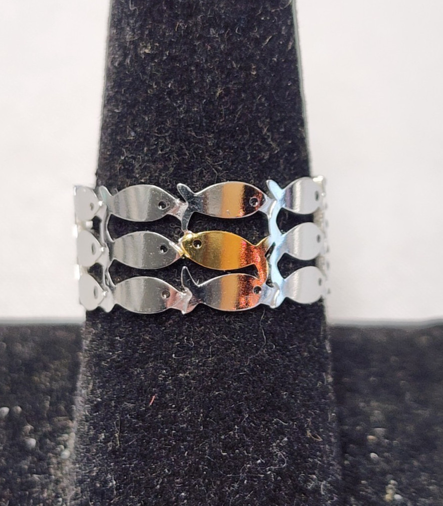 Hope Rings Swim Against The Current Adustable Ring sz 8.5