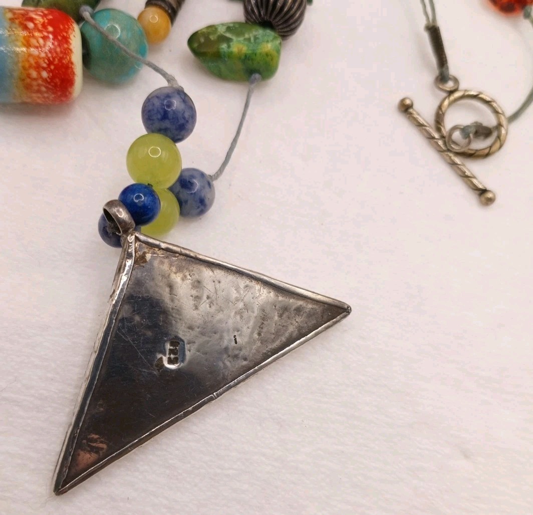 VNTG Artisan African Necklace with Various Beads&Gemstones. Read All Description