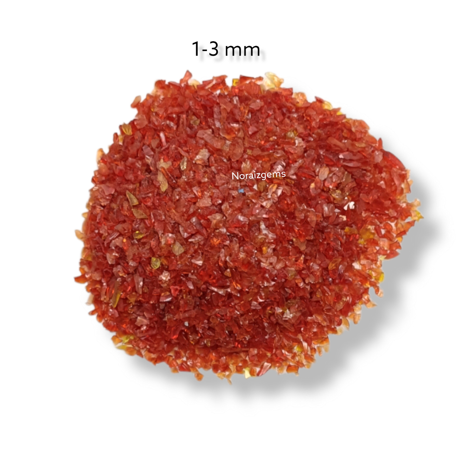 Crushed Orange Hydro Quartz Gemstone Coarse For Woodworking, Ring Inlay, Resin
