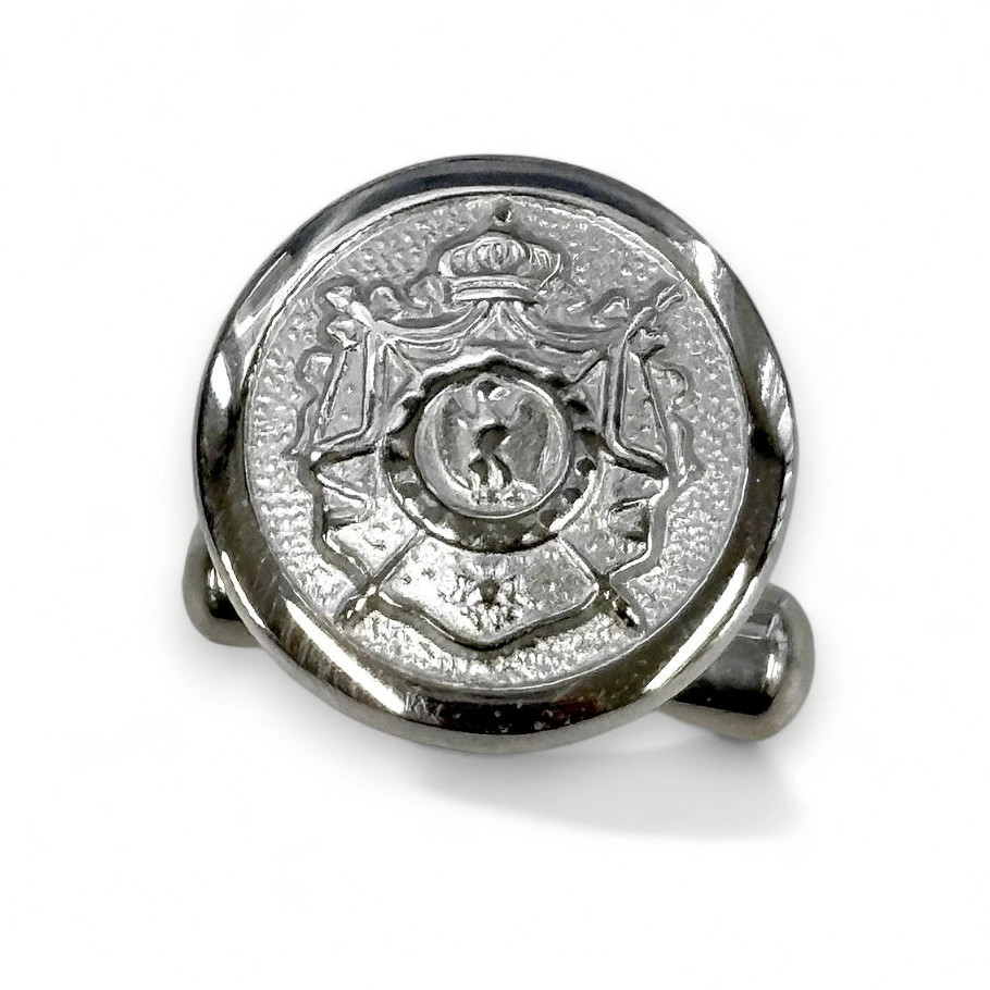 Henry Poole Brass Swivel Cufflinks Japanese Manufacture Silver #M-615