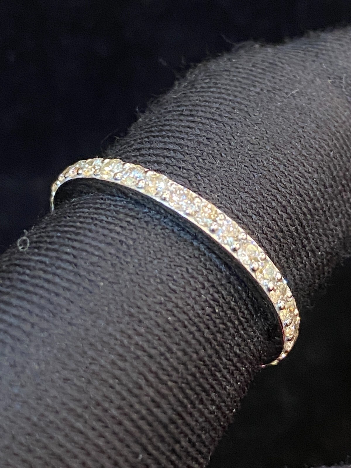 Pave 0.70 Cts Round Brilliant Cut Natural Diamonds Wedding Band Ring In 18K Gold