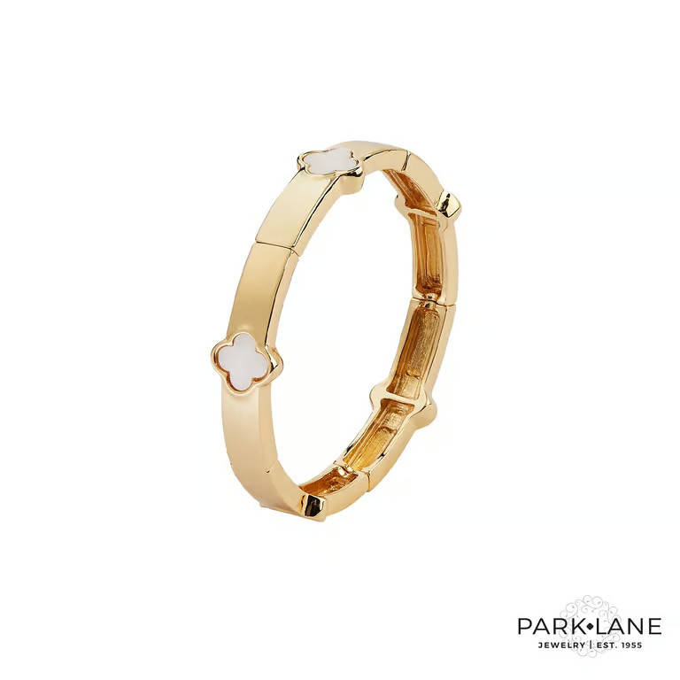 Park Lane Mother of Pearl Quatrefoil Motif Chiffon Bracelet