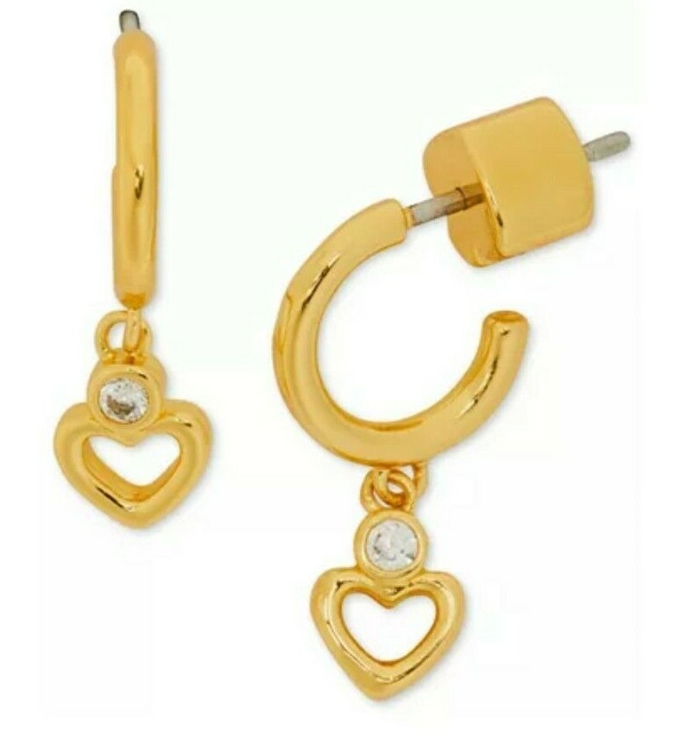 kate spade – shining spade – huggie hoop stud earrings – gold – NWT- $42 A47