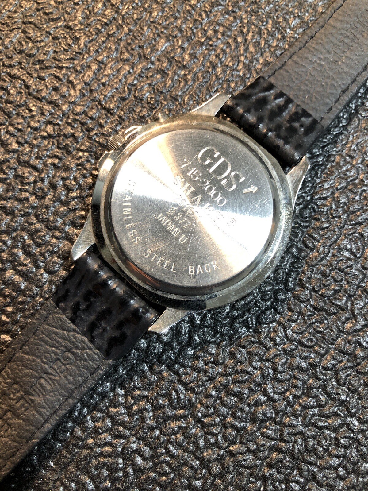 Vintage SHARP Opti-Glo Men Watch White Dial Silver Tone Fixed Bezel (read)