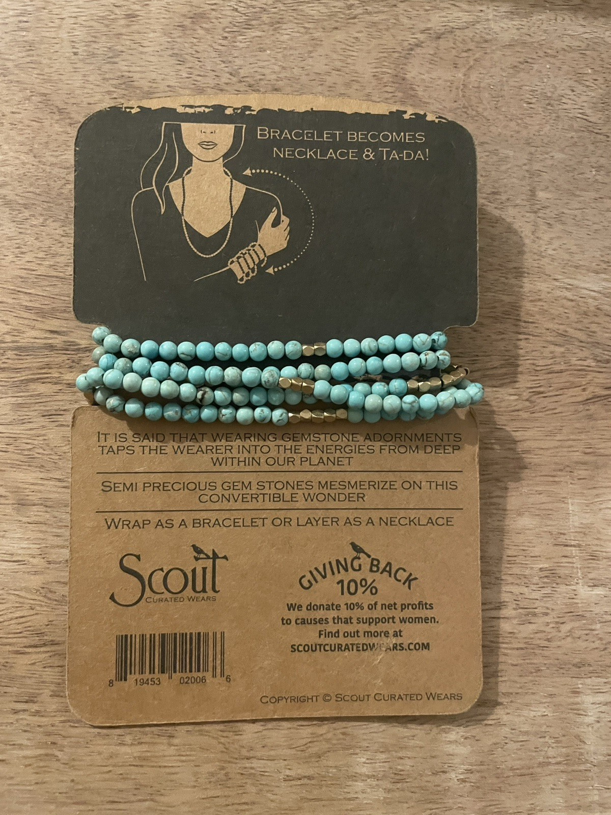 Scout Turquoise Wrap Bracelet – Stone of The Sky Bracelet/Necklace