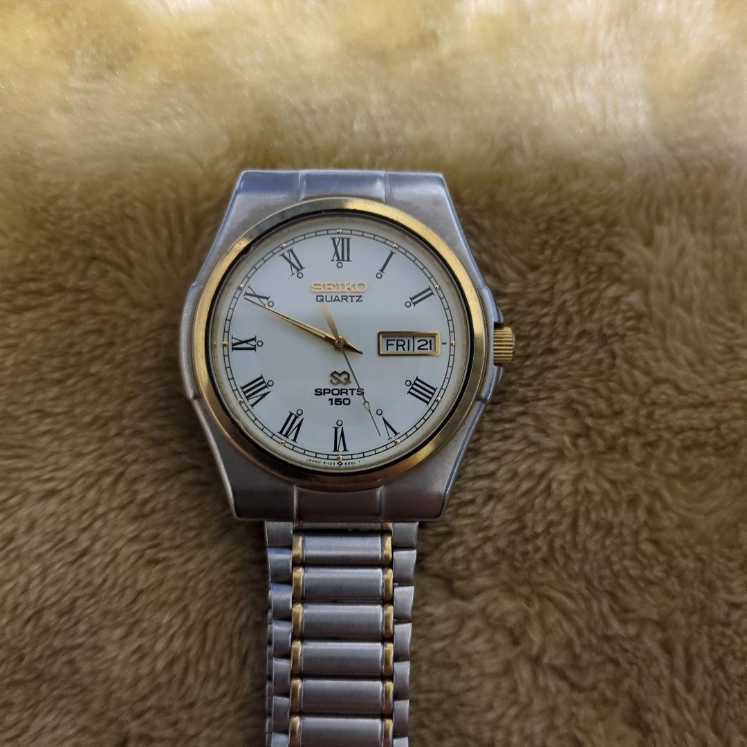 SEIKO SPORT150 5H23-8B60 Quartz White Dial