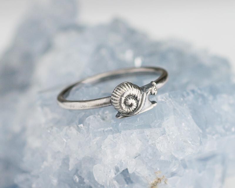 Sterling Silver Snail Ring Handmade Custom Sizes Available Solid .925
