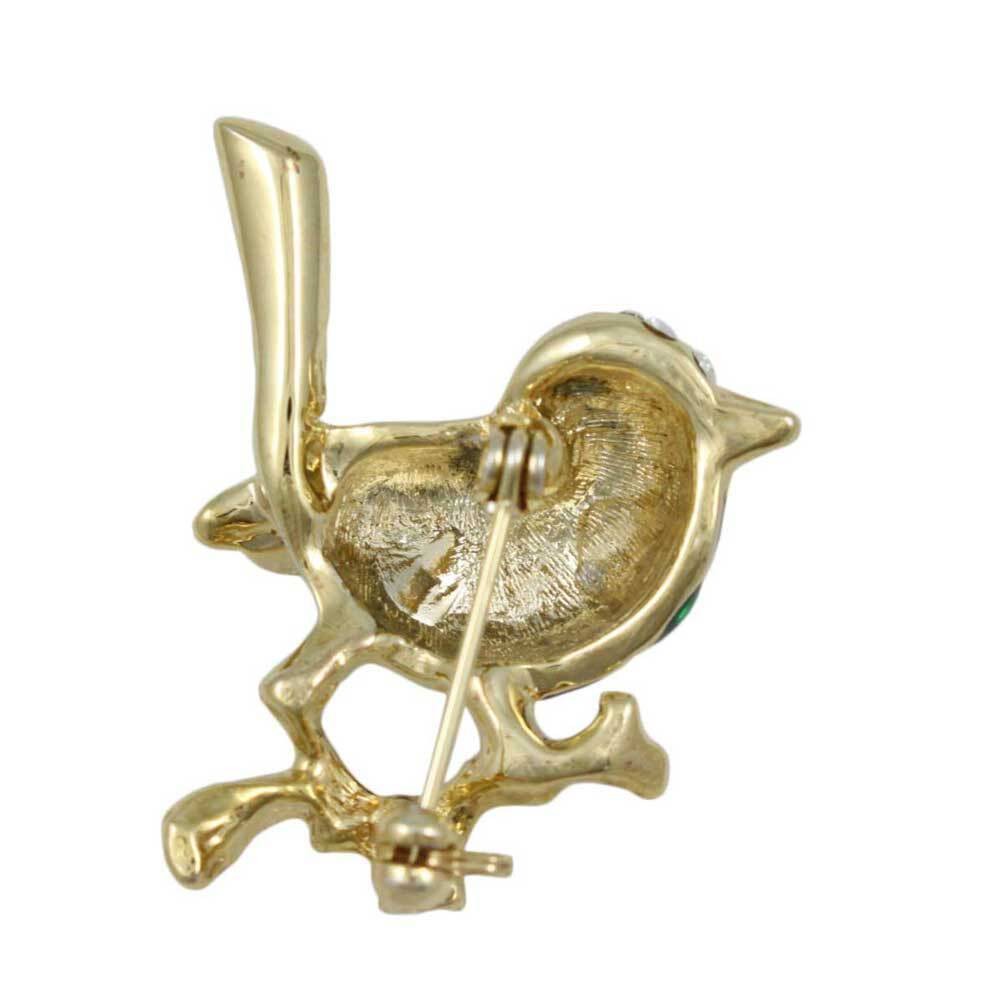 Colorful Enamel and Crystal Mockingbird Brooch Pin – PRB903
