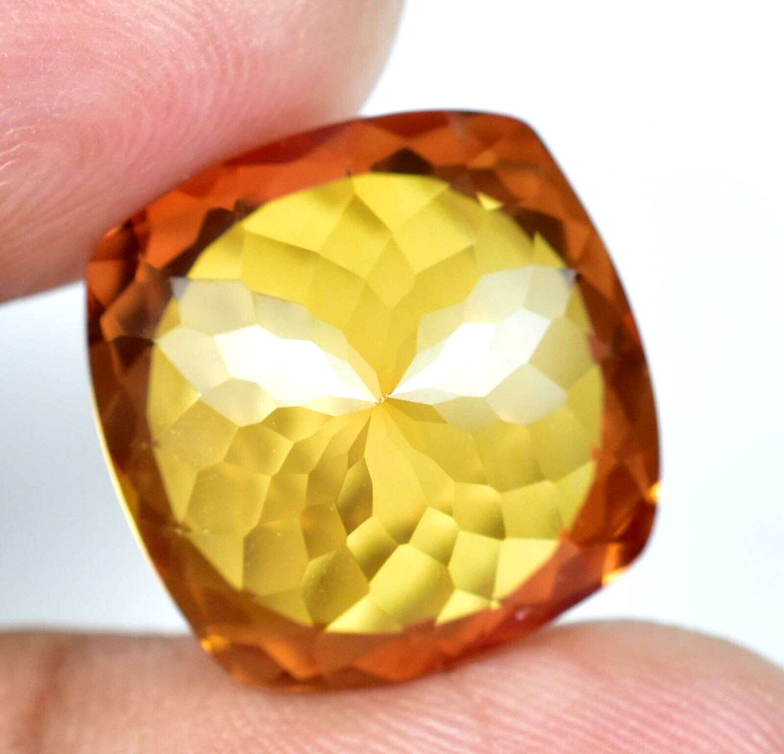 Natural imperial Topaz 20.20 Ct Cushion Stunning Flawless AGL Certified Gemstone