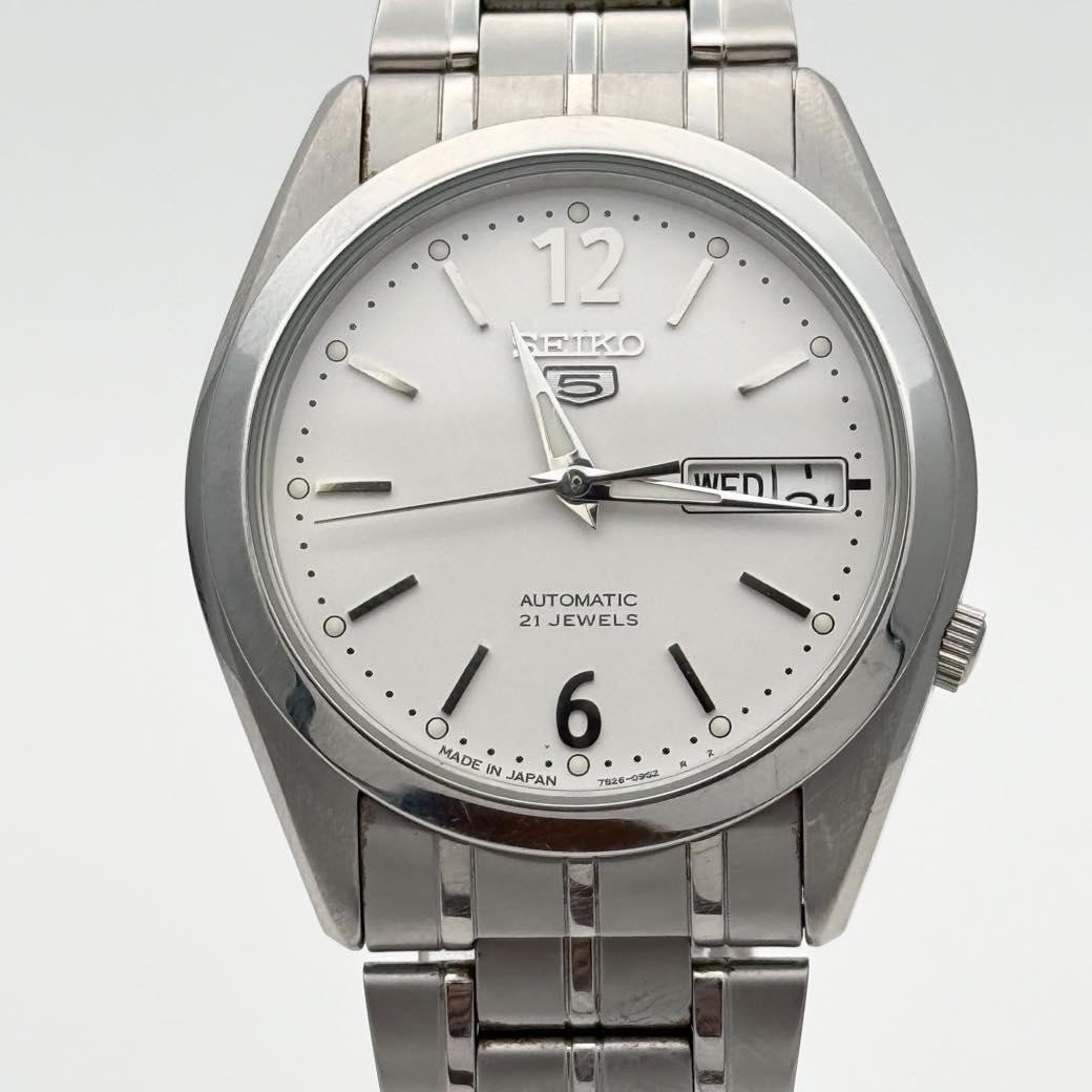 Seiko 5 Automatic 7S26-03B0 AT, Working, White Dial