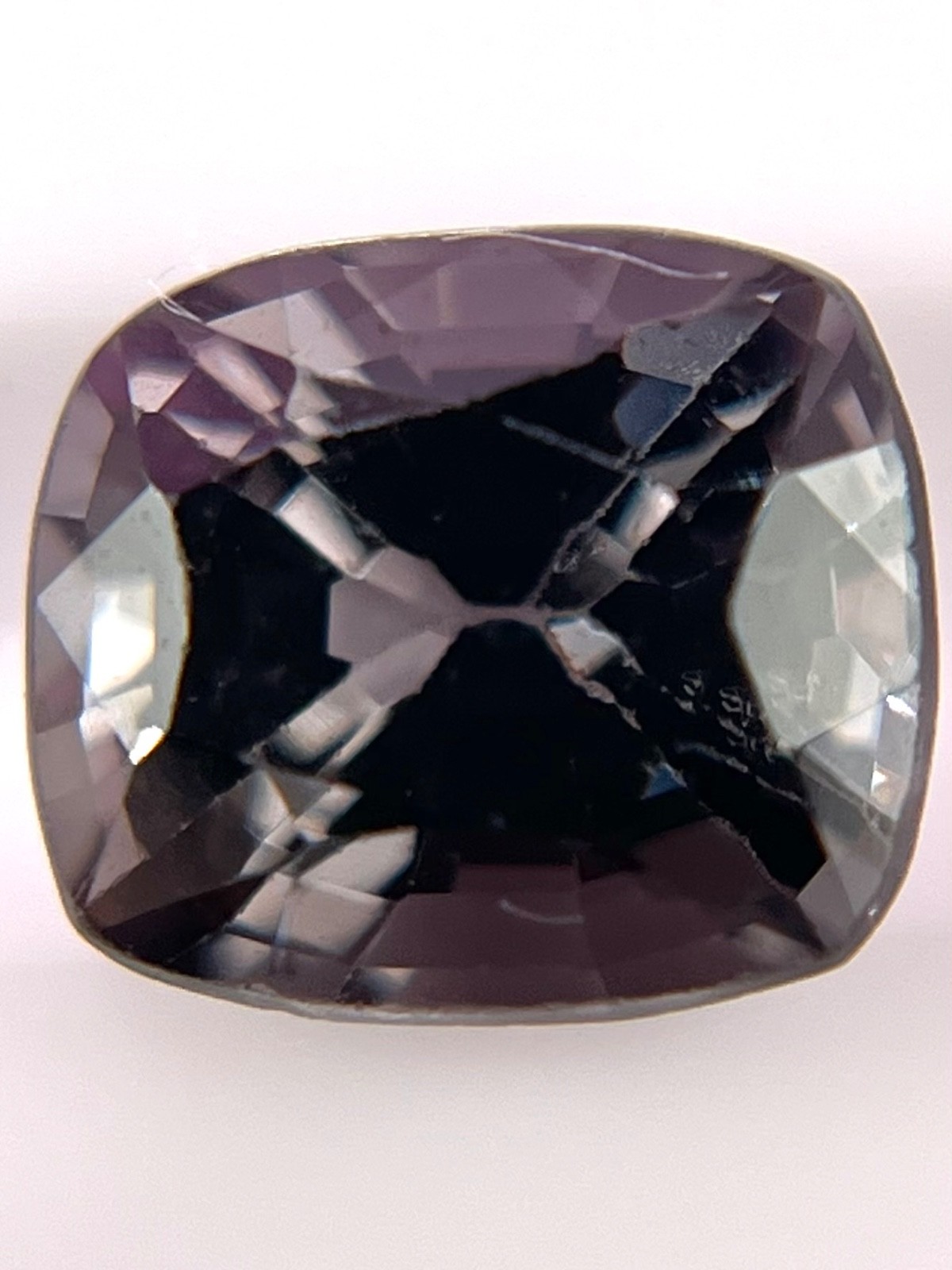 1.61 Ct Natural Spinel Cushion Cut Smoky Purple Plum Loose Gemstone 7.36 mm SP86