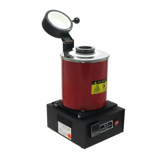 1/2/3KG Electric Metal Melting Furnace Melter Gold Silver W/Heat Protection &ACC