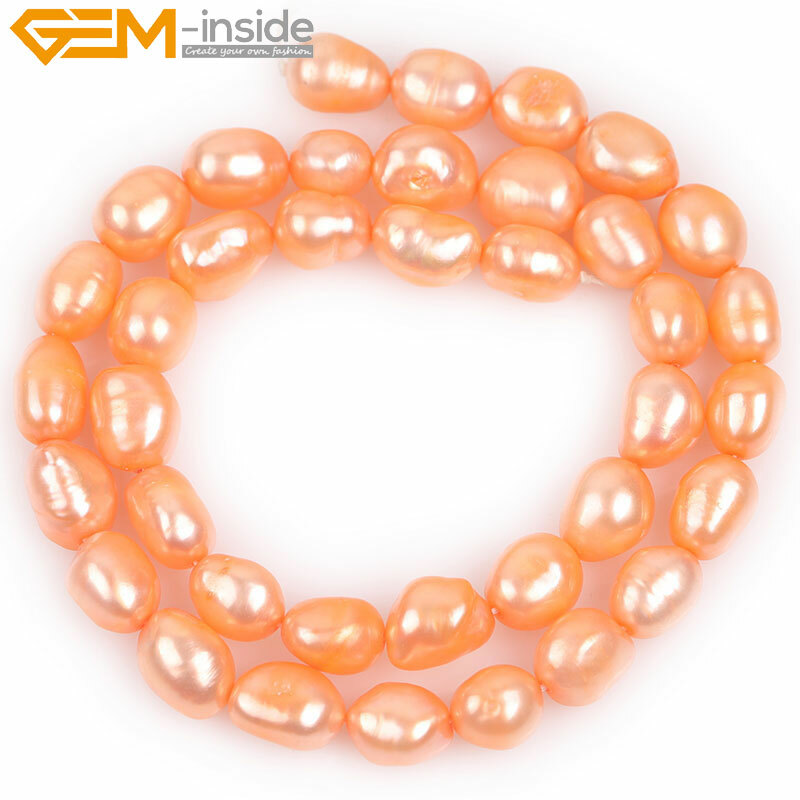Freeform Assorted Color 8mm Pearls Loose Beads For Jewelry Making 15″ Enhanced