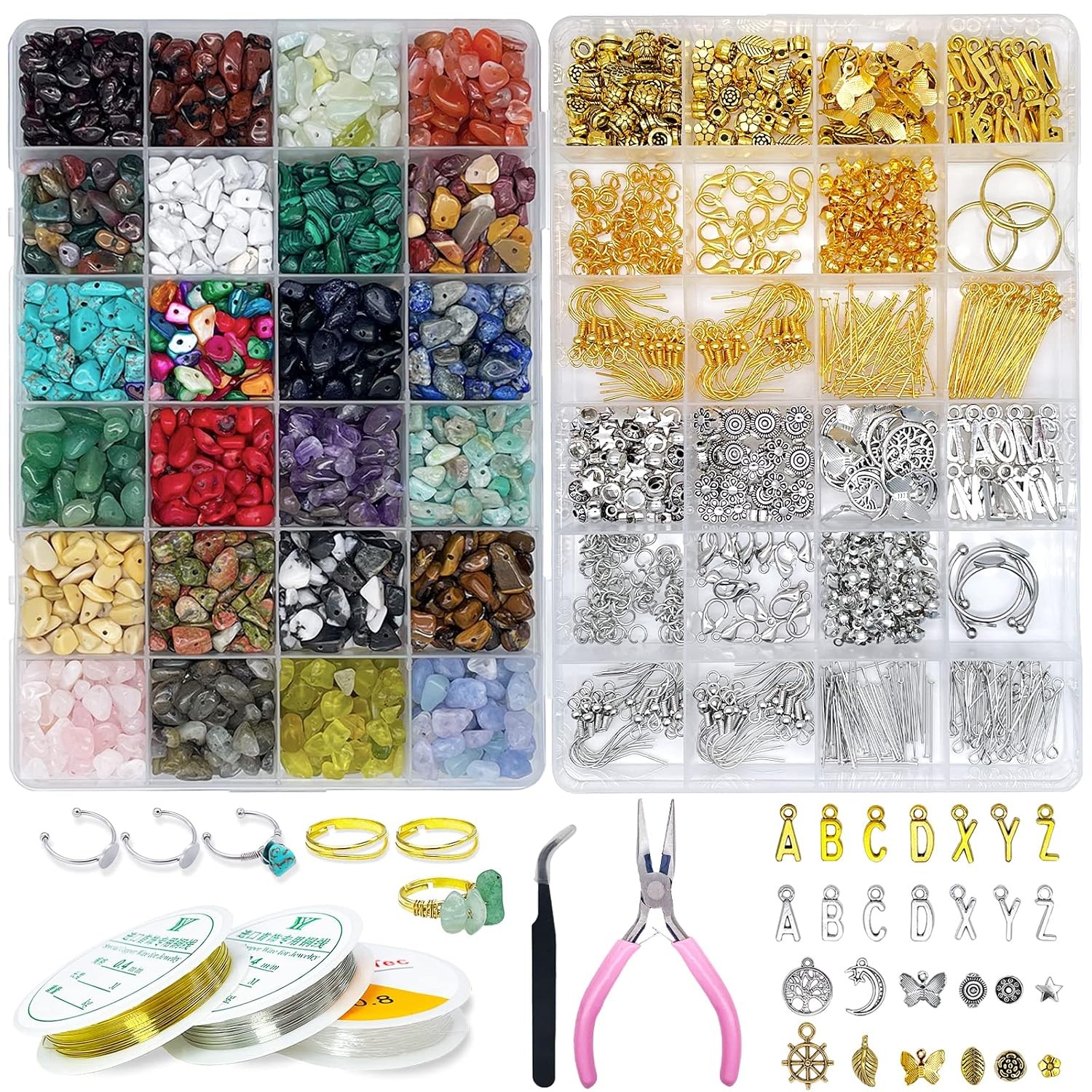ygorios Jewelry Making Kit for Adults – 1760 PC Crystal Beads, 800 PC Jewelry Fi